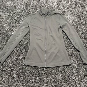 ZYIA Women's Gray Zip-Up Shirt size small
